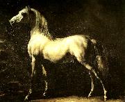 Theodore   Gericault cheval gris oil painting